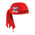 Red Pirate Scarf Hat w/ Custom Screen Printed Imprint